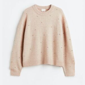 H&M Light Beige Crew Neck Sweater
